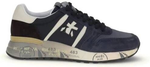 Premiata Blauwe Lage Top Sneakers Stijlvol Comfort