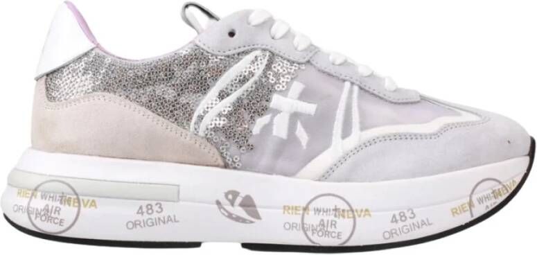 Premiata Grijze Sneaker Cassie met Uniek Design Gray Dames