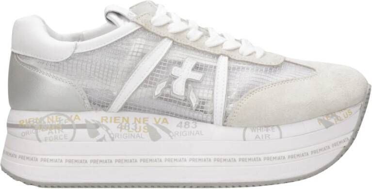 Premiata Transparante Rip-Stop Beth Sneakers Grijs Gray