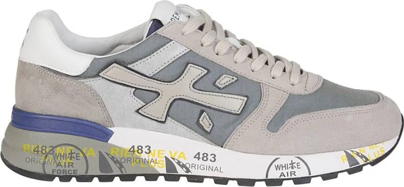 Premiata Stijlvolle Mick Canvas Nylon Sneakers in Grijze Contrasten Gray Heren