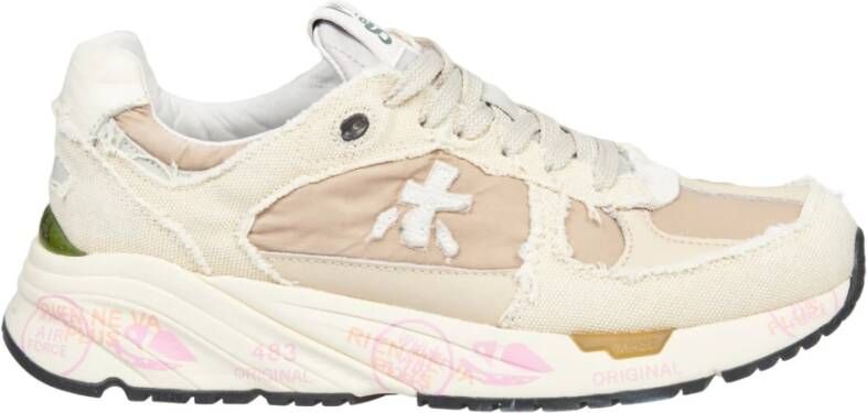 Premiata Beige Stijlvolle Sneakers Multicolor Dames