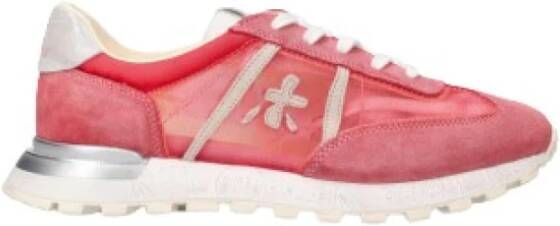 Premiata Klassieke Logo Patch Sneakers Pink Dames