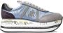 Premiata Sneakers van leer en nylon met logo detail Blauw Dames - Thumbnail 1