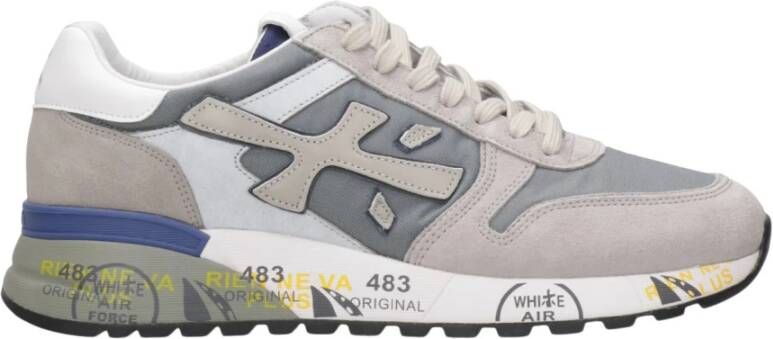 Premiata Stijlvolle Mick Canvas Nylon Sneakers in Grijze Contrasten Gray Heren