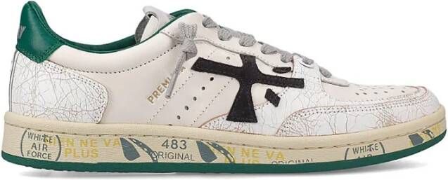 PREMIATA Lage Sneakers Heren Clay Maat: 44 Materiaal: Leer Kleur: Wit