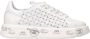 Premiata Witte Leren Veterschoenen met Geborduurde Details White Dames - Thumbnail 1