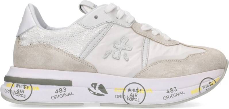 Premiata Lichtgrijze Suède Sneakers Cassie Multicolor Dames - Foto 3