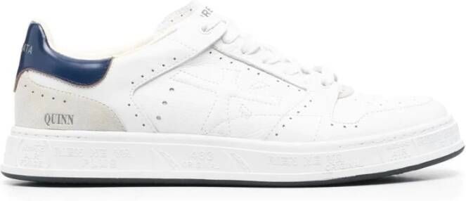 Premiata Couture Sneakers met Brogue-geïnspireerde Gaten White Heren