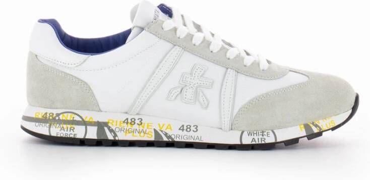 Premiata Heren Sneakers Lucyd 206E van leer en suède White Heren