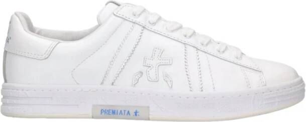 Premiata Witte leren sneakers met verwijderbare binnenzool White Heren