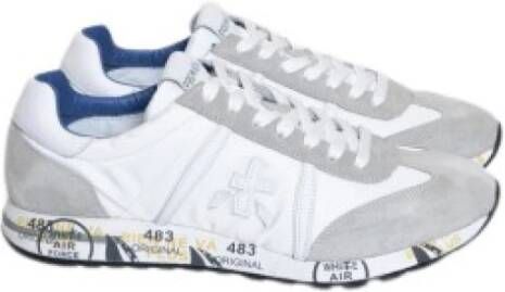 Premiata Stijlvolle witte en grijze sneakers voor heren White Heren