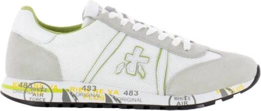 Premiata Witte Leren Sneakers met 2 5 cm Hak White Heren
