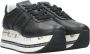 Premiata Zwarte Leren Sneakers met Python Detail Black Dames - Thumbnail 14