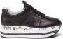 Premiata Zwarte Leren Sneakers met Python Detail Black Dames - Thumbnail 1