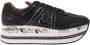 Premiata Chunky Leren Sneaker met Klassieke Prints Black Dames - Thumbnail 2