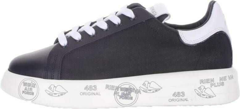 Premiata Zwarte leren sneakers Black Dames - Foto 4