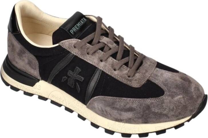 Premiata Leren en stoffen sneakers Gray Heren