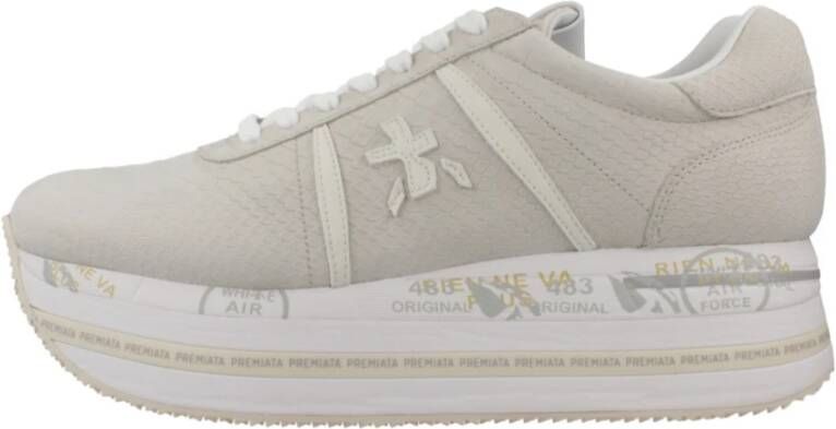 Premiata Sportieve Sneakers voor Actieve Levensstijl Beige Dames