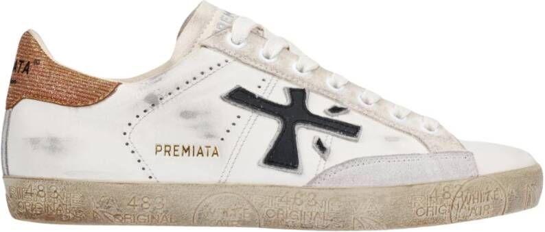 Premiata Steven 6664 Wit Leren Sneakers White Dames