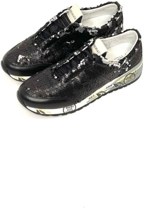 Premiata Stijlvolle Ann Sneakers met Pailletten Black Dames