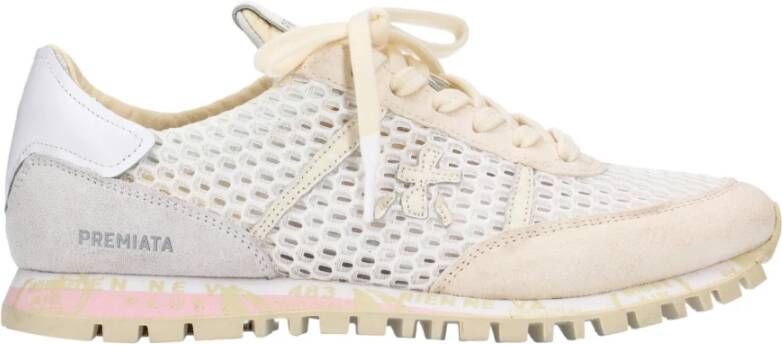 Premiata Stijlvolle Beige Sneakers Beige Dames