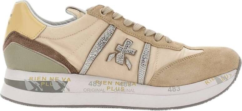 PREMIATA Lage Sneakers Dames Conny Maat: 40 Materiaal: Textiel Kleur: Creme - Foto 5
