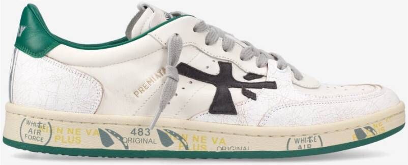 PREMIATA Lage Sneakers Heren Clay Maat: 44 Materiaal: Leer Kleur: Wit