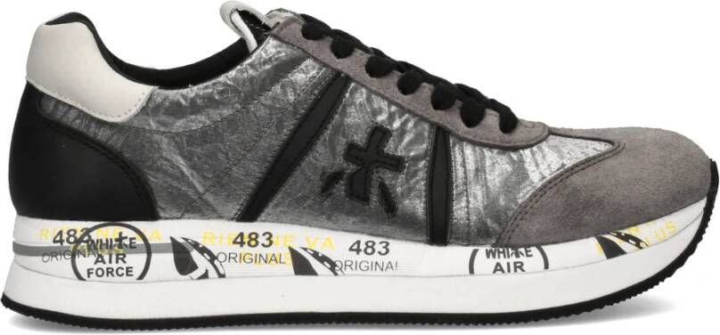 Premiata Stijlvolle Dames Sneakers met Unieke Patronen Gray Dames