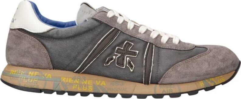 Premiata Stijlvolle Leren Sneakers Gray Heren