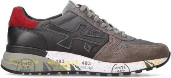 Premiata Zwarte Sneakers met Leren Voering en Rubberen Zool Zwart Heren