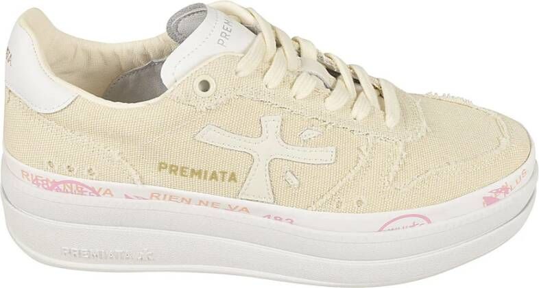 Premiata Stijlvolle Sneakers Beige Dames