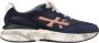 Premiata Navy Blauwe Sneakers met Oranje Details Blue Heren - Thumbnail 2