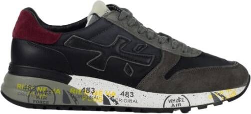 Premiata Zwarte Sneakers met Leren Voering en Rubberen Zool Zwart Heren