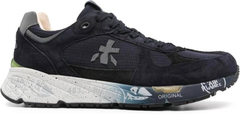 Premiata Blauwe Sneakers met Ergonomische Zool Blue Heren