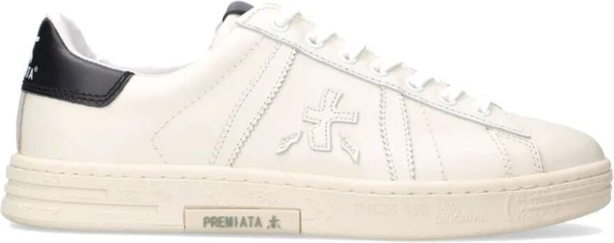 Premiata Tijdloze Leren Sneakers White Heren