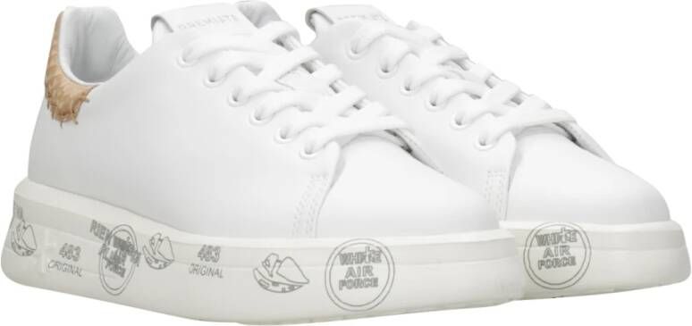Premiata Trendy Witte Leren Sneakers White Dames