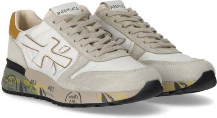 PREMIATA Lage Sneakers Heren Mick Maat: 39 Materiaal: Suède Kleur: Wit - Foto 3