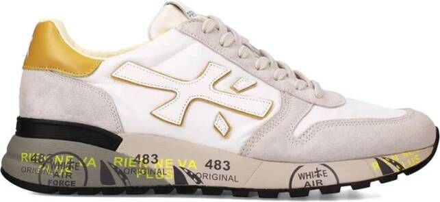 Premiata Witte Mick Sneakers met Gouden Details Multicolor Heren - Foto 1
