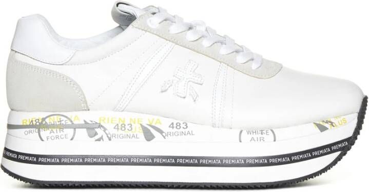 Premiata Witte Beth Platform Sneakers White Dames