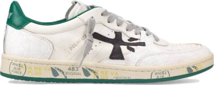 Premiata Groene Sneakers met Witte Details Multicolor