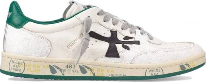 Premiata Witte en groene stadsneakers White Heren