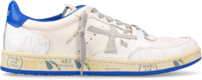 Premiata Witte Leren Sneakers Baskt Clay