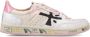 Premiata Witte leren sneakers met roze accenten - Thumbnail 1
