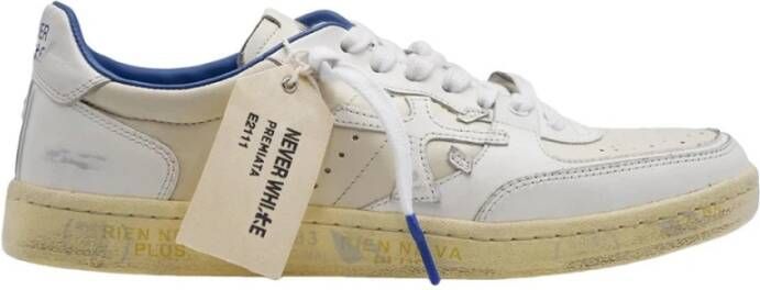 Premiata Witte Leren Sneakers met Rubberen Zool