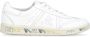 Premiata Witte Leren Sneakers Ronde Neus Logo White Dames - Thumbnail 1