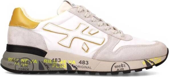 Premiata Witte Mick Sneakers met Gouden Details Multicolor Heren