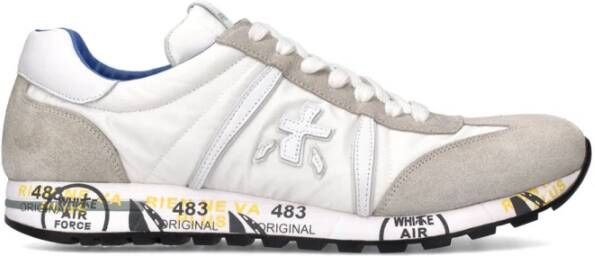 Premiata Heren Sneakers Lucyd 206E van leer en suède White Heren