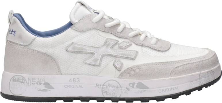 Premiata Witte Suède Mesh Leren Sneaker
