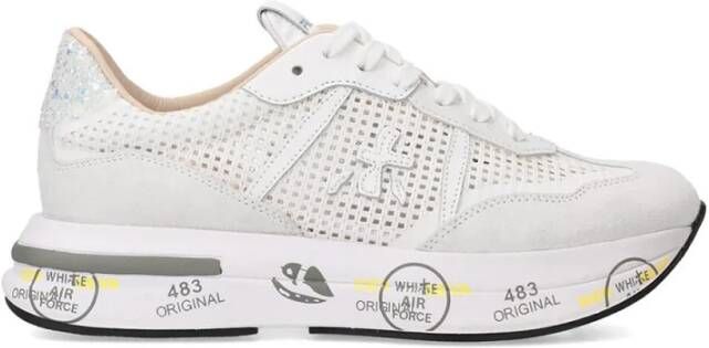 Premiata Witte Nylon en Suède Sneakers White Heren