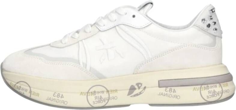 Premiata Witte Sneaker Cassie met Uniek Design White Dames